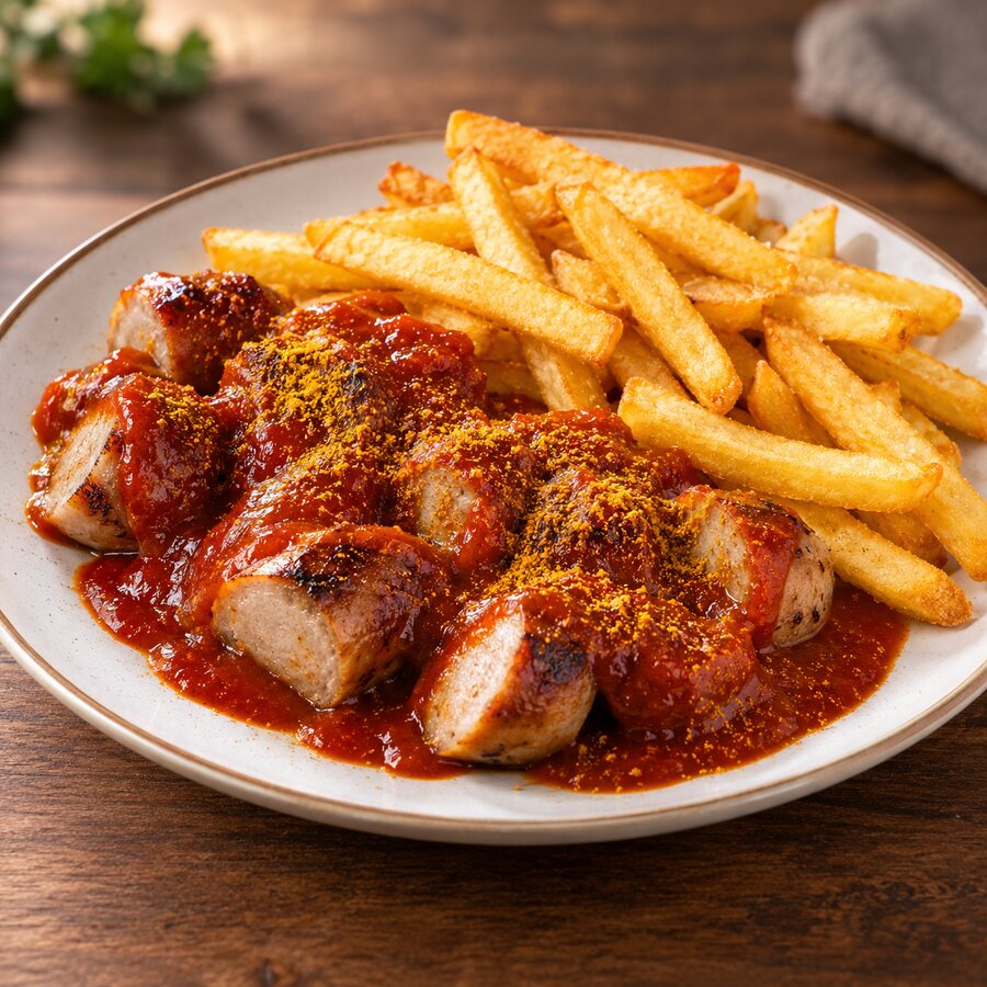 [AL-VK_CURRYWURST] Currywurst mit Pommes